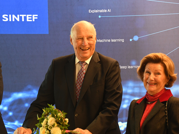 The King and Queen during their visit to SINTEF. Photo: Sven Gj. Gjeruldsen, the Royal Court